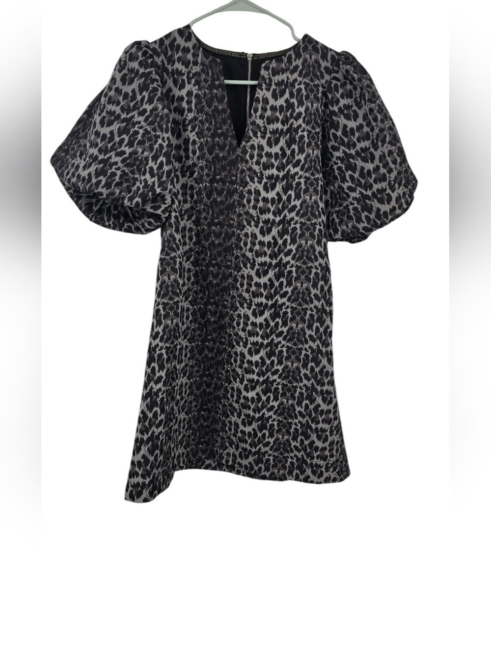 THML Cheetah Print Puff Sleeve Dress XS